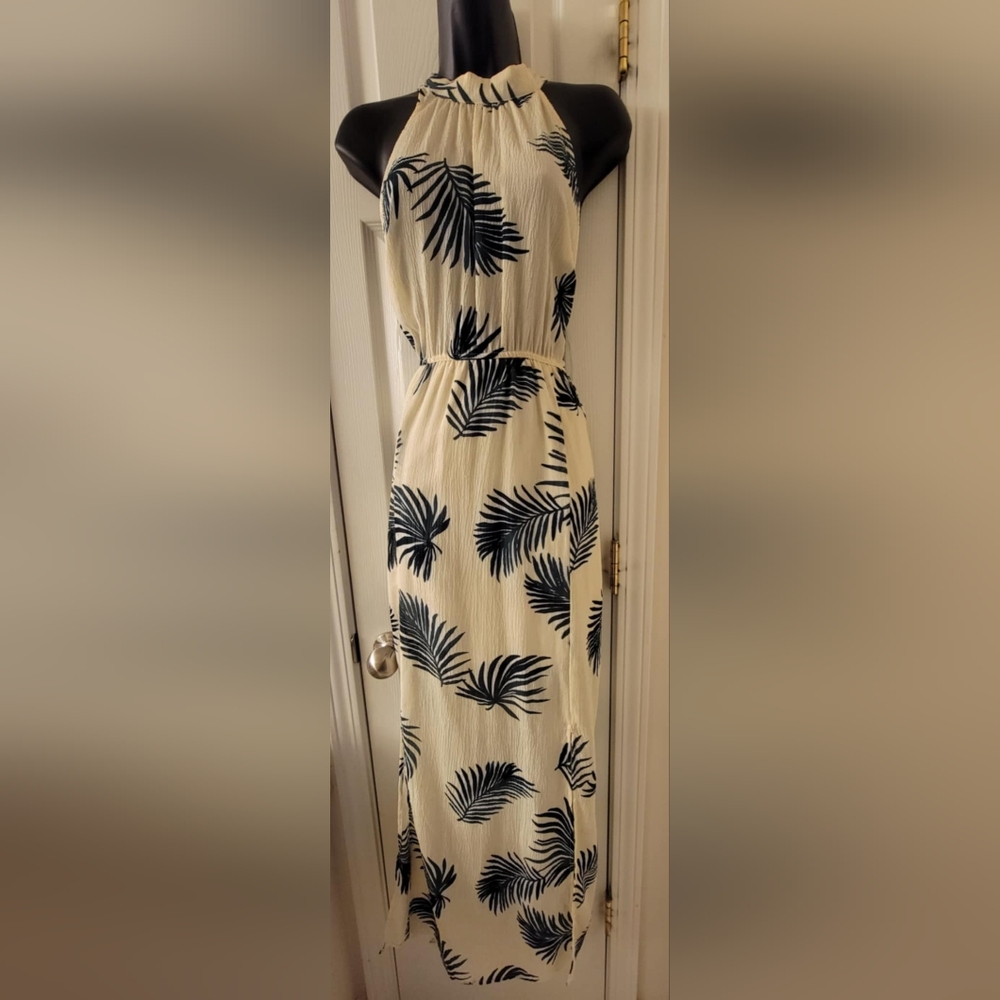 Floral Print Sundress w/2 Slits Sz L